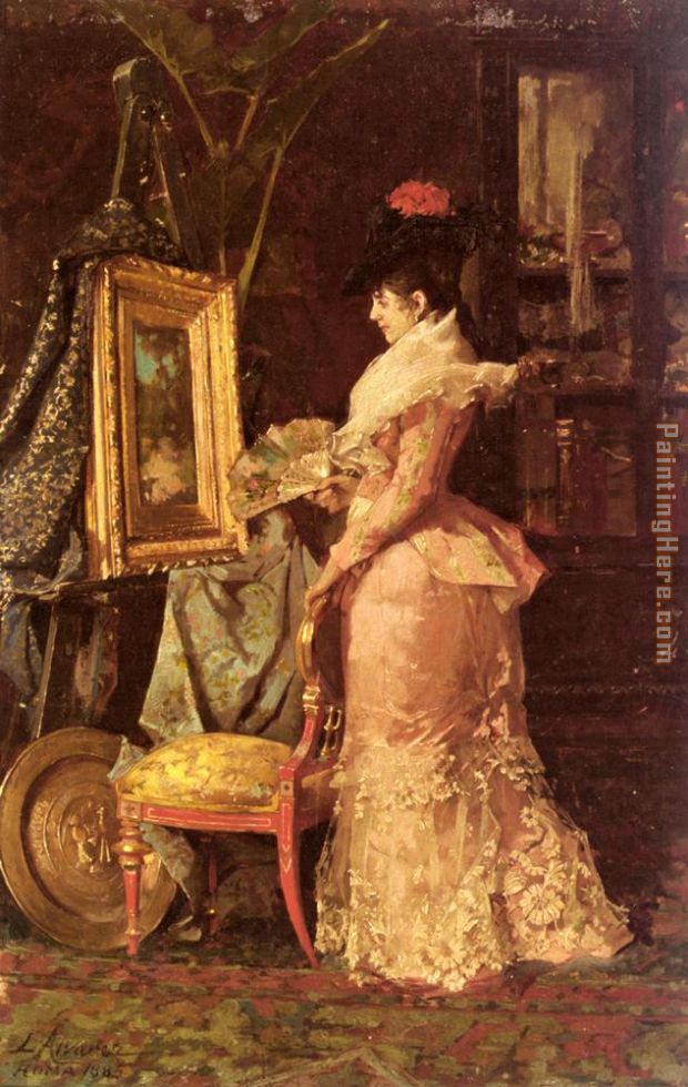 Admirando El Cuadro painting - Luis Alvarez Catala Admirando El Cuadro art painting